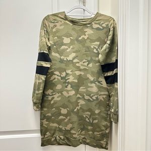 Like new size medium Love Fire camouflage sweatshirt dress.